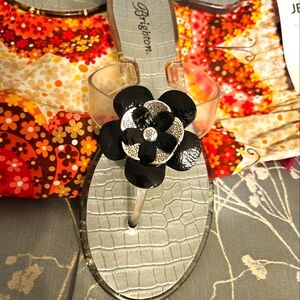Brighton floral jelly sandals